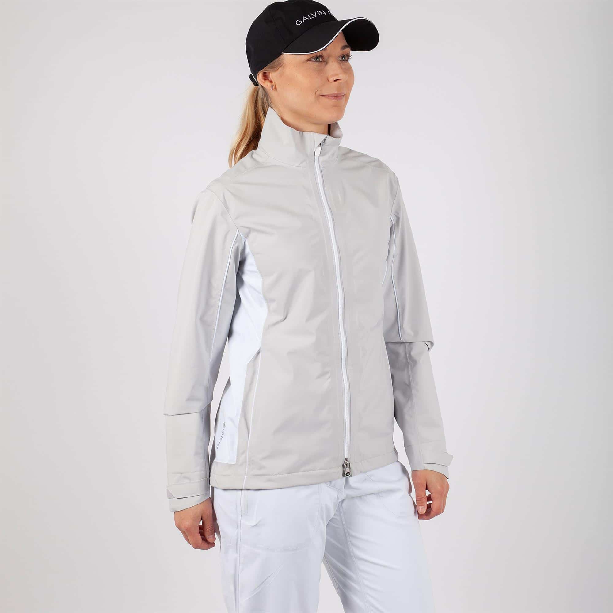 Galvin Green Aila Gore-Tex Paclite Waterproof Ladies Golf Jacket Cool Grey/White